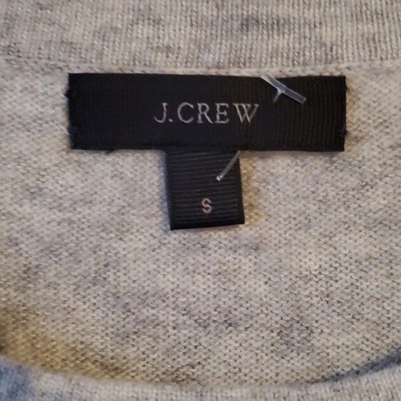 J. CREW LACE WOOL BLEND SWEATER GRAY BLACK SIZE SMALL - Picture 3 of 9
